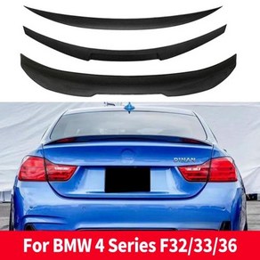 리어 스포일러 호환 카본 범퍼 립 트렁크 BMW 4 시리즈 F32 F33 F36 2014 - 2020 용 MP M4 PSM 윙 테일 글로스 블랙, 2) F32 Unpainted M4