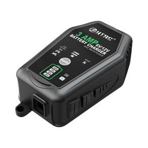 FOXSUR 자동차 배터리 충전기 12V/10A 24V/5A 완전 자동 스마트 유지 보수 휴대용, 1개