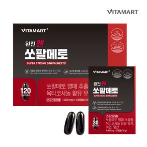 비타마트플러스 완전 쎈 쏘팔메토 1 000mg x 120캡슐 (4개월분), 1박스, 120정