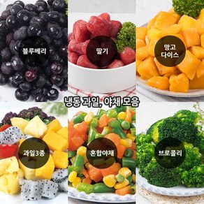 푸드마을 냉동과일 망고다이스 1kg 망고, 1개