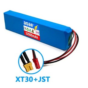 AOAE 18650 리튬 배터리 팩 동일한 포트 42V 전기 스쿠터 M365 Ebike 전원 배터리 팩 BMS 포함 36V 10S, 04 XT30-JST