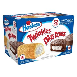 Hostess Twinkies & Cupcakes (16 Twinkies & 16 Cupca 호스티스 트윙키 & 컵케이크(트윙키 16개 & 컵케이크 16개) 개별 포장 총 32, 1개, 1.77kg