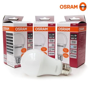 오스람 레드밴스 LED 벌브 bulb E26 13.5W 전구색(2700k) 백색(4000k) 주광색(6500k) 플리커프리, 3)주광색(6500k), 1개