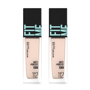 메이블린 핏 미 매트 포어리스 에스피어프22 30ml, 112호 내츄럴 아이보리, 2개