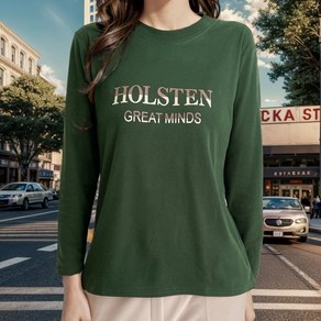 여성 피치기모 HOLSTEN 긴팔 티셔츠