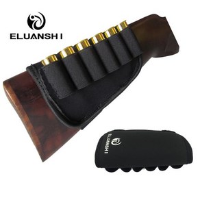 군용가방 전술 밀리터리 ELUANSHI Gun Accessoies Buttstock 12 ai in fit Ammo belt case pouch box Ca, 01 블랙 컬러, 1개