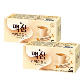 동서 맥심 화이트골드 커피믹스 20T X 2개(40T), 11.7g, 20개입, 2개