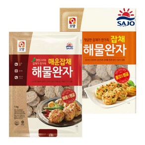 사조오양 매운잡채해물완자1kg +잡채해물완자1kg, 2개, 1kg