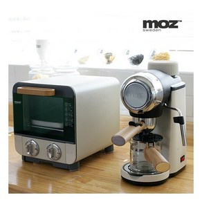 [모즈 스웨덴] [아이보리/그린]모즈스웨덴 커피머신(DR-800C)+미니오븐(DR-1000, 색상:아이보리, 상세 설명 참조