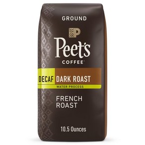 Peets Coffee 피츠커피 프렌치 로스트 디카페인 그라운드 커피 297g, 1개