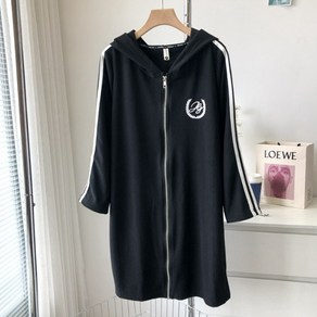 브루니 빅사이즈원피스 지퍼 후드 원피스 3XL~9XL R700