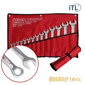 ITL 스패너세트 육각 라쳇 렌치 콤비네이션 14PCS, 1개