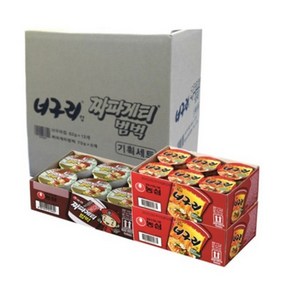 농심 너구리 컵라면 62g x 12p + 짜파게티 범벅 70g x 6p, 1세트, 1세트