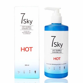 7Sky 핫 버블 쉐이빙젤, 1개, 300ml