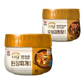 CJ 다담 된장찌개양념 840g + 우렁강된장양념 500g, 1세트, 1.34kg