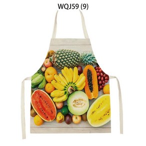 식물 과일 스타일 앞치마 베이킹 수박 패턴 요리 거실 턱받이, 6.WQJ59-9, B.55x68cm Adult Size, 1개