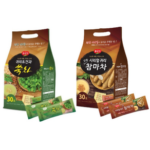 광야식품 안동참마차(20gx30포)+귀리&견과쑥차(20gx30포), 1세트, 20g, 1개