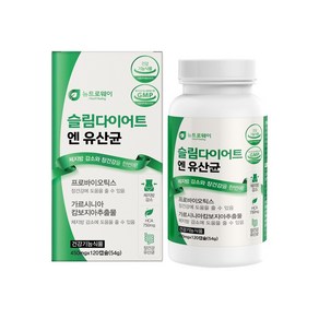 프로바이오틱스 가르시니아 캄보지아 추출물 유산균 450mg 120캡슐, 1개, 120정