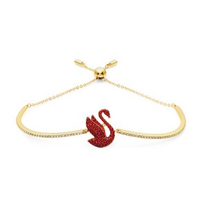 스와로브스키 SWAROVSKI 5649774 Iconic Swan 스완 레드 미디움 뱅글 여성 팔찌