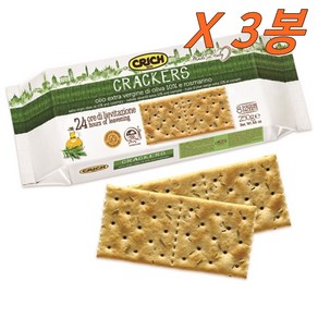 크릭 올리브오일 앤 로즈마리 크래커250g (무팜유 무방부제 무색소 Non GMO)무배, 250g, 3개