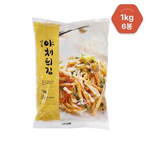 (박스)대하식품 냉동 야채튀김 1kg x 6봉