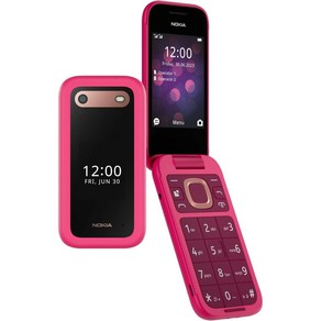 Nokia 2660 플립 피처폰 2.8인치디스플레이 4G 듀얼 SIM 핑크, 1개