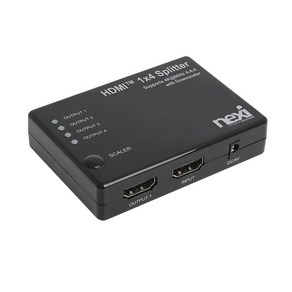 넥시 NX1296 HDMI2.0 1:4 분배기/NX-4K0104SP-60L/4K UHD 60Hz 지원/다운스케일러/Auto EDID 기능/USB 전원/YUV 4:4:4 지원