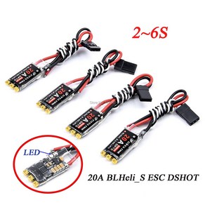 드론 부품 사이클론 20A 35A 45A BLHeli_S DSHOT ESC BLHeli S 속도 컨트롤러 LED 2 6S FPV 레이싱 쿼드 콥터 210 220 250mm 프레임