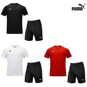 푸마(PUMA) 리가 코어 반팔 반바지 상하세트 런닝 헬스 축구 운동복 트레이닝복 세트