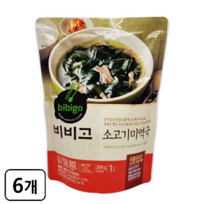 비비고 소고기 미역국, 300g, 6개