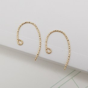 14k 커팅 낚시 훅 장식 비즈 귀걸이 DIY 부자재 재료, 1개