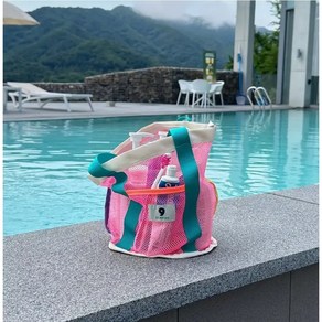 리틀휴 다용도 매쉬 가방, 핑크