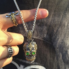 남성 패션 목걸이 Gothic Skull Pendants for Men Stainless Steel... [G00177706]