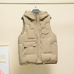 여성용 후드 조끼 가을 겨울 야상 후드 조끼 패딩 조끼 F9028 Women's Vest