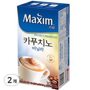 맥심 카페 카푸치노 바닐라향 130g, 13g, 10개입, 18개