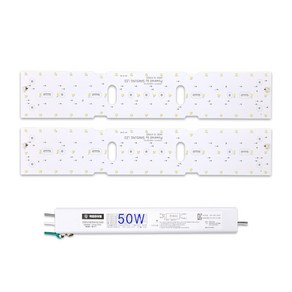 케빈라이팅 국산 삼성칩 조명 거실등 리폼 LED 모듈 거실주방등 50W 580x97mm(2장), 삼성 LED 칩, 최고급형5700K(은은한하얀빛)