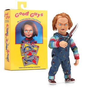 사탄의 인형 처키 호러 영화 캐릭터 네카 가동 액션 10cm 피규어, Chucky, 1개