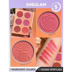 쉬글램 sheglam 플로랄 플러쉬 블러쉬 팔레트 6색 프레스드 파우더 블러쉬 팔레트, 1개