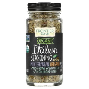 Fontie Italian Seasoning Cetified Oganic 0.64-Ounce Bottle 프론티어 이탈리안 시즈닝 유기농 인증 0.64온스 병, 1개, 18g