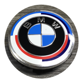 BMW 엠블럼 50주년 휠캡 로고 휠센터캡, 1개, !!!!50주년기념!!!