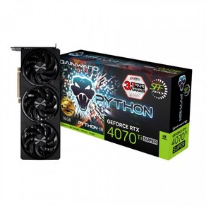 GAINWARD 지포스 RTX 4070 Ti SUPER 파이썬 III OC D6X 16GB