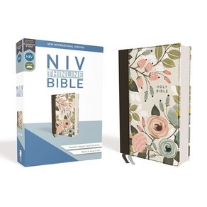 Niv Thinline Bible Cloth Ove Boad Floal Red Lette Edition Comfot Pint Hadcove, Zondevan, English, 9780310108825