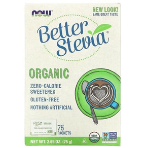 나우푸드 Oganic Bette Stevia Zeo-Caloie Sweetene 75g 75패킷, 1개