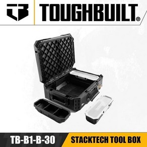 TOUGHBUILT TB-B1-B-30 StackTech 도구 상자 다기능 유지 보수 부품 쌓을 수 있는 중간 전동 공구 액세서, 1개