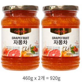 카페베네 과일청 자몽차, 480g, 2개입, 2개