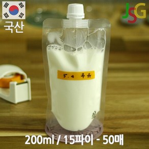 제이에스지 스파우트 파우치 200ml 15파이 50매