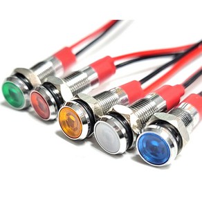 LED 차량용 발광 다이오드 표시등 경고등 6MM 3V 6V 12V 24V 램프, 1개, LED표시등 12-24V 블루