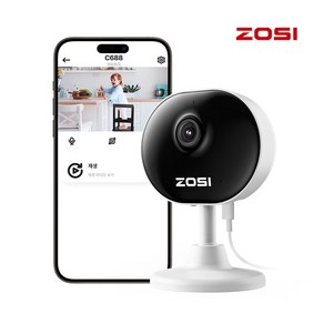 ZOSI 홈 카메라 실내용 소형 WiFi CCTV 가정용 감시카메라, 2MP