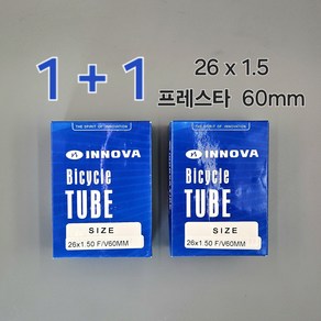 이노바 경량 라이트 MTB 도로용 튜브 26X1.5 프레스타 벨브 60mm, 2개