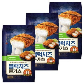 풀무원 100% 통모짜렐라 자연 블럭치즈 돈카츠 3봉, 140g, 3개